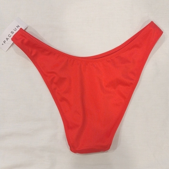 PacSun L.A. Hearts Pink Tess Shine Bikini NWT Size S top and Size M Bottom - Picture 5 of 11